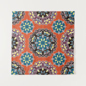 Tenture Carrelage arabe, motif patchwork vintage. (Devant (Horizontal))