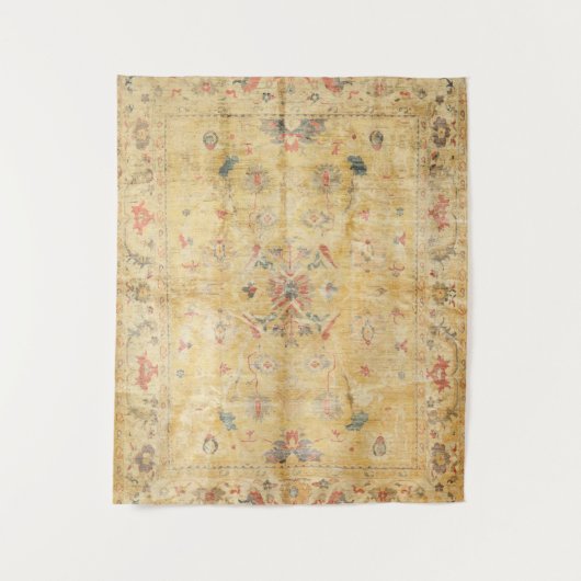 Tenture Carrelage centenaire Crâne jaune or  (Devant)