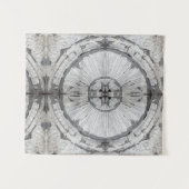 Tenture Carrelage circulaire de plafond blanc antique (Devant (Horizontal))