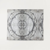 Tenture Carrelage circulaire de plafond blanc antique (Devant (Horizontal))