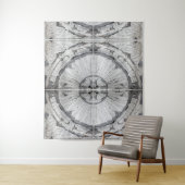 Tenture Carrelage circulaire de plafond blanc antique (En situation)