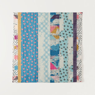 Tenture Carrelage en Patchwork Carreaux Design Motif sans