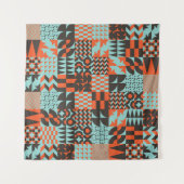 Tenture Carrelage géométrique en mosaïque, motif élégant s (Devant (Horizontal))