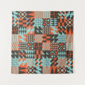 Tenture Carrelage géométrique en mosaïque, motif élégant s (Devant)