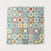 Tenture Carrelage marocain, motif sans couture colorée. (Devant (Horizontal))