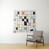 Tenture Carrelage moderne du milieu du siècle (En situation (horizontale))