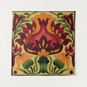 Tenture Carrelage vintage, décoration Art Nouveau.