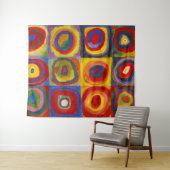 Tenture Carrés avec cercles concentriques | Kandinsky | (En situation (horizontale))