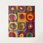 Tenture Carrés avec cercles concentriques | Kandinsky | (Devant)