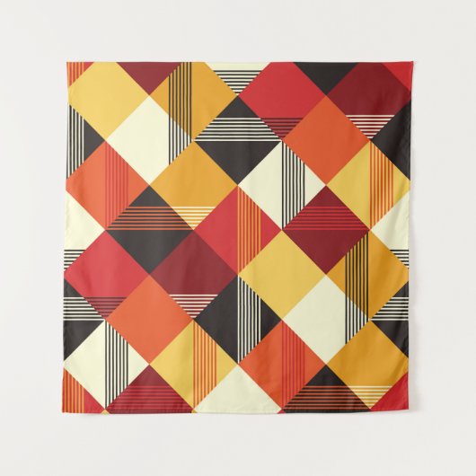 Tenture Carrés vintages : Simple Striped Sans Couture. (Devant)