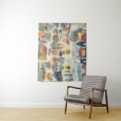 Tenture Carte allégorique de Mexico et d'environs (En situation)