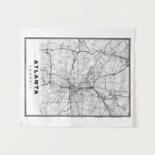 Tenture Carte Atlanta (Devant (Horizontal))