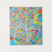 Tenture Carte colorée d'Atlanta (Devant)