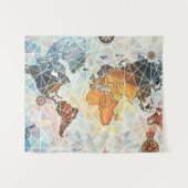 Tenture Carte d'Air Afrique du monde (Devant (Horizontal))