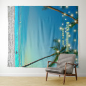 Tenture Carte d'arrière-plan personnalisée Selfie Beach (En situation (horizontale))