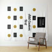 Tenture Carte d'arrière-plan professionnelle 2 personnalis (En situation (horizontale))