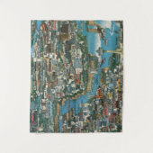 Tenture Carte de chutes du Niagara (Devant)