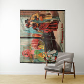 Tenture carte de commerce William Broadhead & Sons habille (En situation)