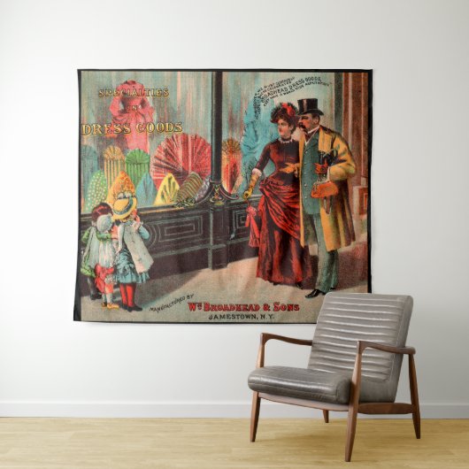 Tenture carte de commerce William Broadhead & Sons habille (En situation (horizontale))