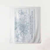 Tenture Carte de Jérusalem : Citation de psaume en hébreu  (Devant)