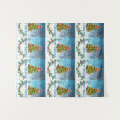 Tenture Carte de Joyeux Noël (Devant (Horizontal))