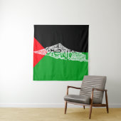 Tenture Carte de la Palestine libre et drapeau du Canada ( (En situation (horizontale))