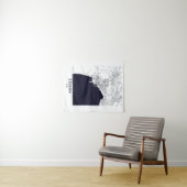 Tenture Carte de la ville d'Alicante Espagne (En situation (horizontale))