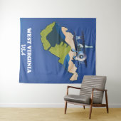 Tenture Carte de la Virginie-Occidentale États-Unis (En situation (horizontale))