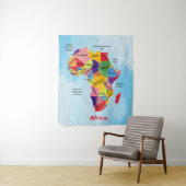 Tenture Carte de l'Afrique (En situation)