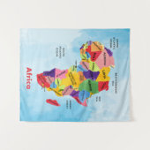 Tenture Carte de l'Afrique (Devant (Horizontal))
