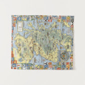 Tenture Carte de l'Ecosse historique (Devant (Horizontal))