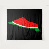 Tenture Carte de Palestine Watermelon Symbole de la libert (Devant (Horizontal))