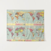 Tenture Carte de population mondiale (Devant (Horizontal))