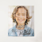 Tenture Carte de vœux d'anniversaire personnalisée simple (Devant)