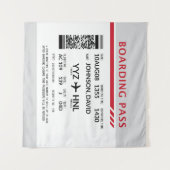 Tenture Carte d'embarquement - Gris (Devant (Horizontal))