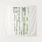 Tenture Carte d'embarquement - Rétro (Devant (Horizontal))