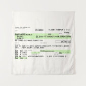 Tenture Carte d'embarquement - Rétro (Devant)