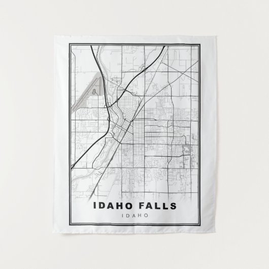 Tenture Carte des chutes d'Idaho (Devant)