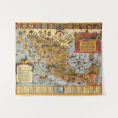 Tenture Carte des États-Unis du Mexique (Devant (Horizontal))