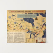 Tenture Carte des parcs du Canada - du Canada (Devant (Horizontal))