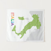 Tenture Carte des régions d'Italie (Devant (Horizontal))