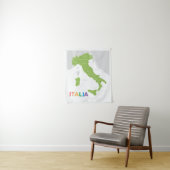 Tenture Carte des régions d'Italie (En situation)