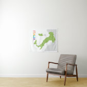 Tenture Carte des régions d'Italie (En situation (horizontale))