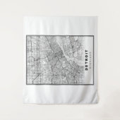 Tenture Carte Détroit (Devant)