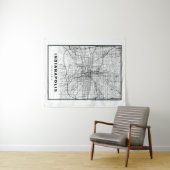 Tenture Carte d'Indianapolis (En situation (horizontale))