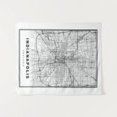 Tenture Carte d'Indianapolis (Devant (Horizontal))