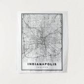 Tenture Carte d'Indianapolis (Devant)