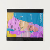 Tenture Carte d'Israël Premier siècle (Devant (Horizontal))