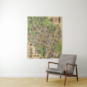 Tenture Carte d'Oxford, Angleterre (chemins de fer (En situation)