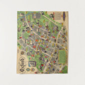 Tenture Carte d'Oxford, Angleterre (chemins de fer (Devant)